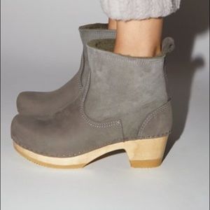 No.6 Shearling Clog Boot on Mid Heel—hardly worn!